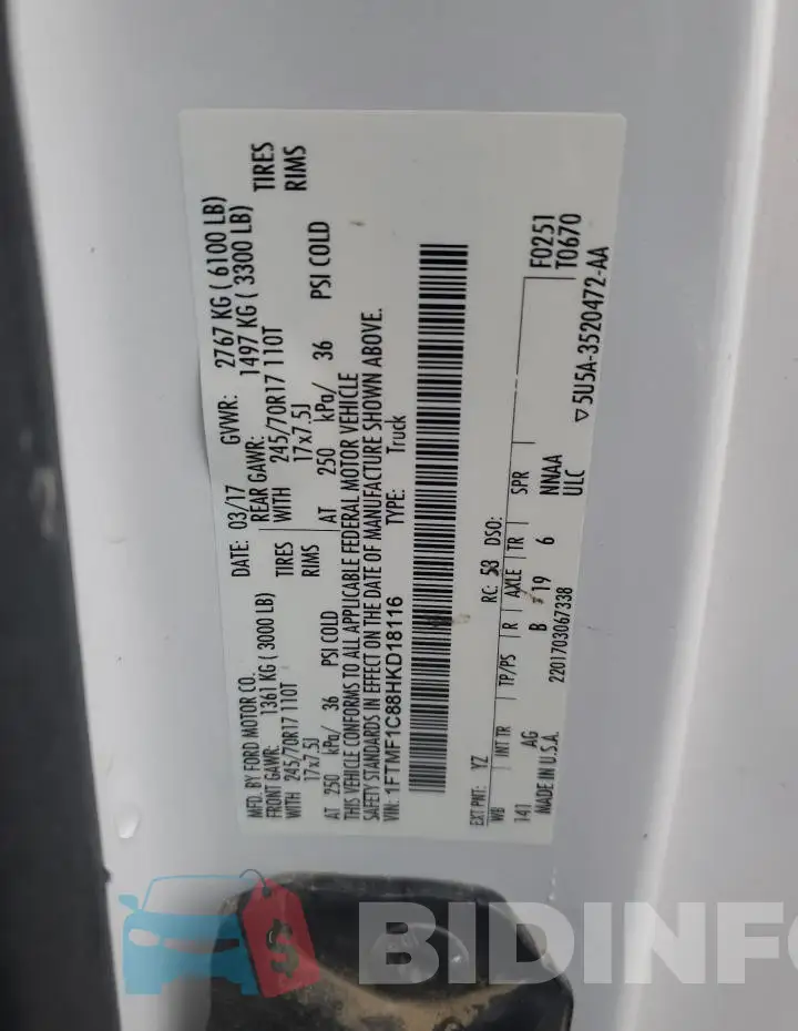 1FTMF1C88HKD18116 Photo# 12