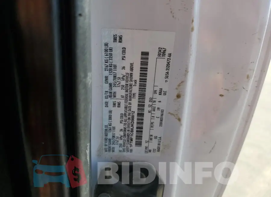 1FTMF1CB8JKD98812 Photo# 12