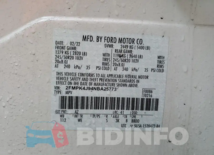 2FMPK4J94NBA25773 Photo# 14
