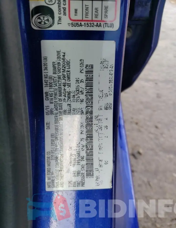 3FADP4EJ9FM205642 Photo# 12