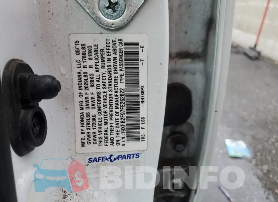 19XFB2F97FE262622 Photo# 12