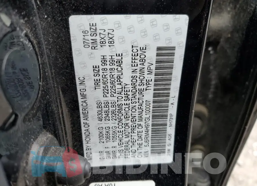 5J6RM4H97GL100007 Photo# 13