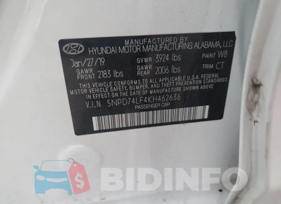 5NPD74LF4KH462636 Photo# 12