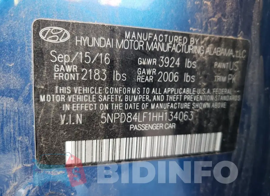 5NPD84LF1HH134063 Photo# 12