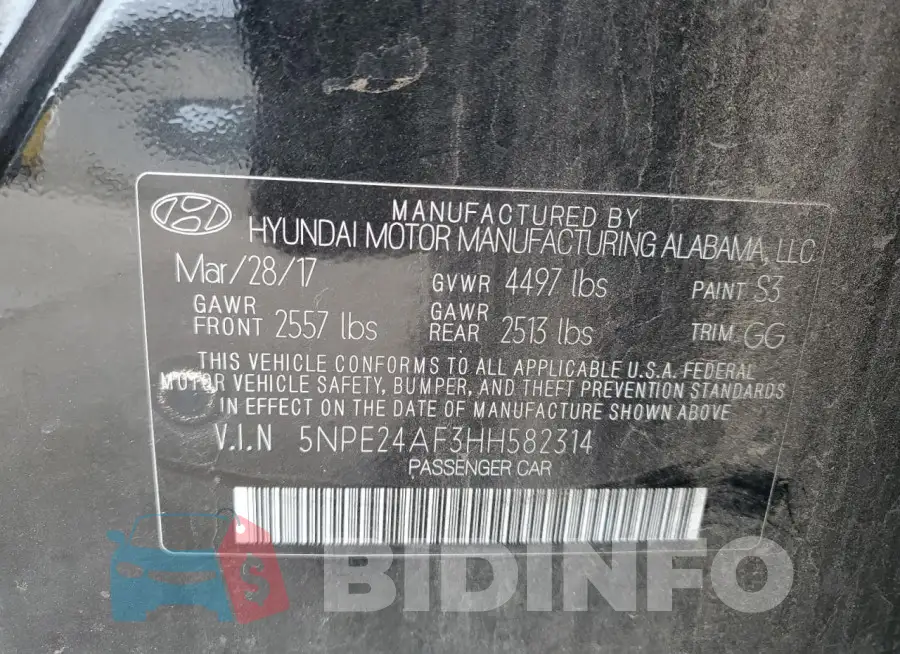 5NPE24AF3HH582314 Photo# 12