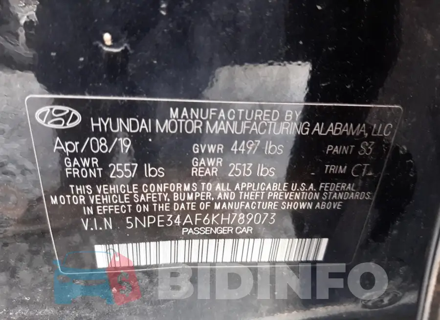5NPE34AF6KH789073 Photo# 12