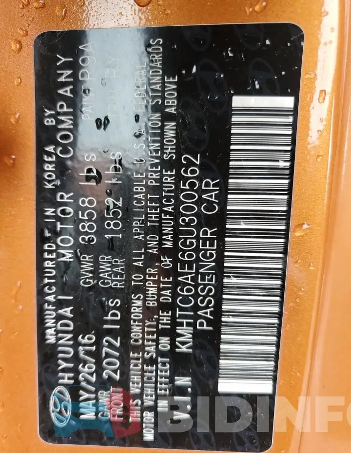 KMHTC6AE6GU300562 Photo# 12