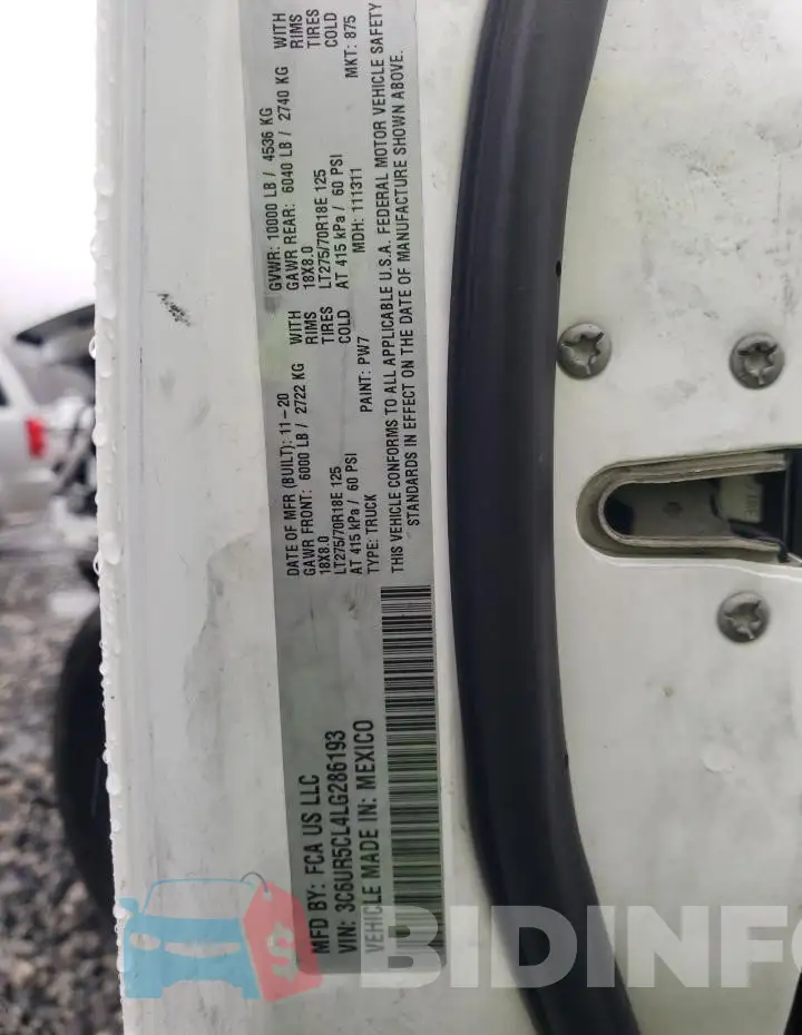 3C6UR5CL4LG286193 Photo# 13