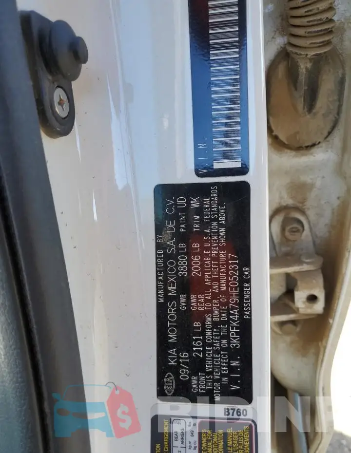 3KPFK4A79HE052317 Photo# 13