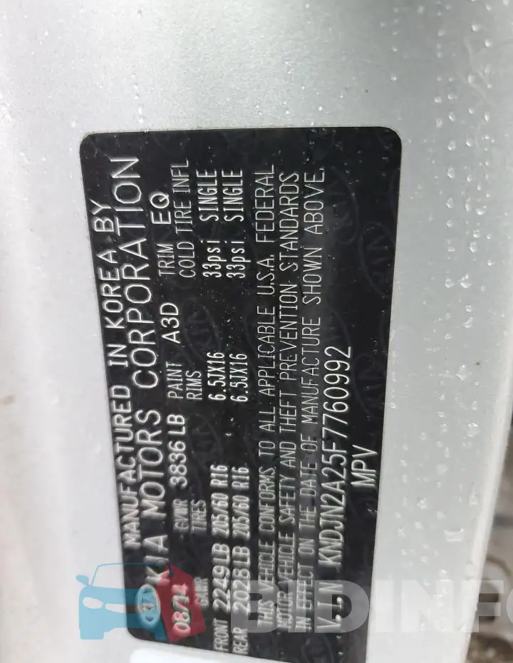 KNDJN2A25F7760992 Photo# 12