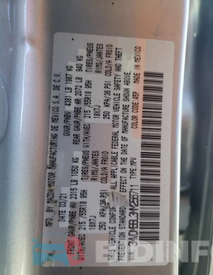 3MVDMBBL3MM256711 Photo# 13