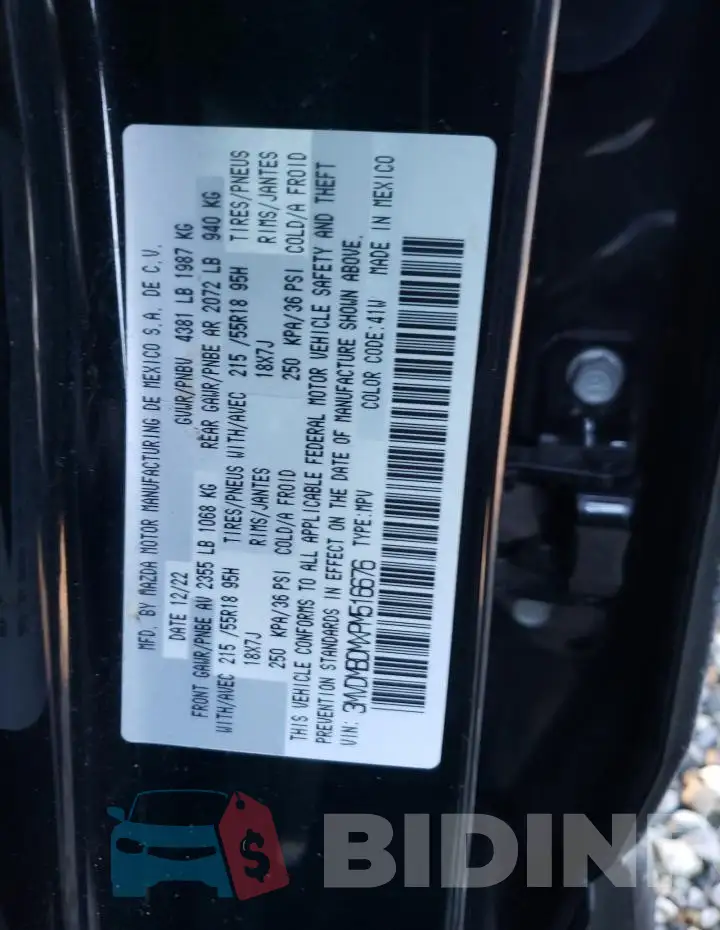 3MVDMBDMXPM516676 Photo# 12