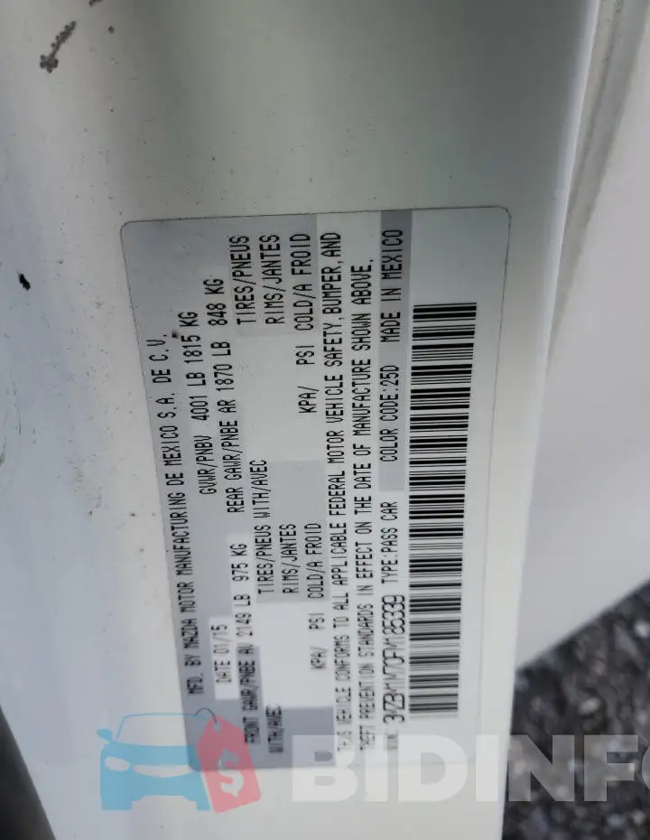 3MZBM1M70FM185339 Photo# 12
