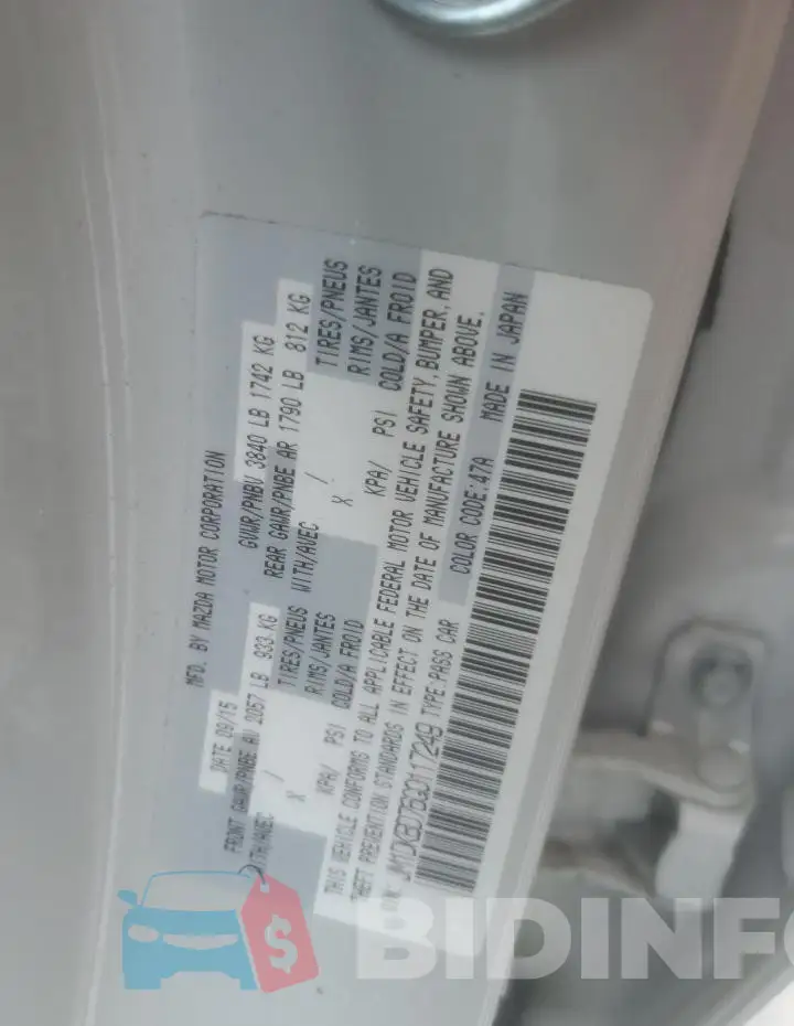 JM1DKBD76G0117249 Photo# 14