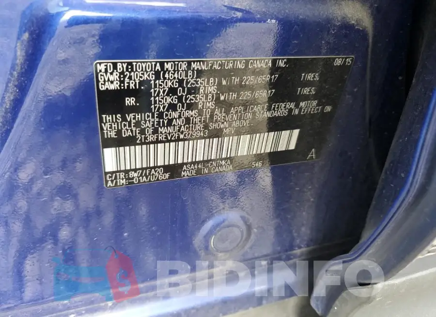 2T3RFREV2FW379943 Photo# 12