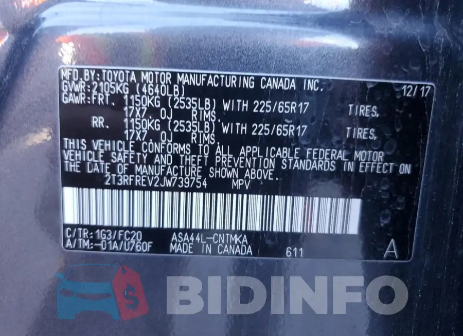 2T3RFREV2JW739754 Photo# 12