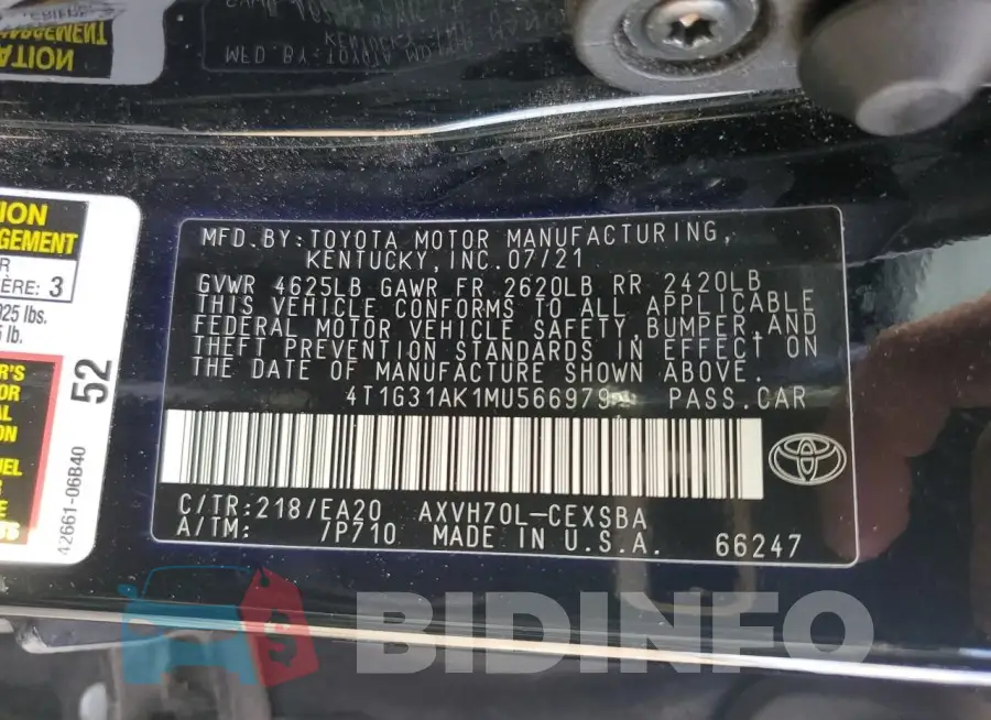 4T1G31AK1MU566979 Photo# 12