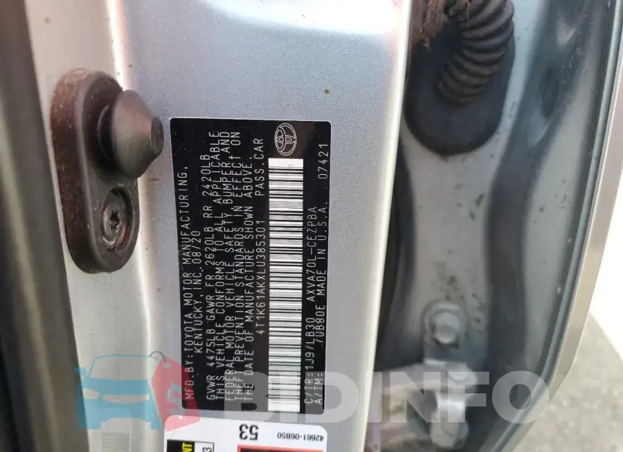 4T1K61AKXLU385301 Photo# 13