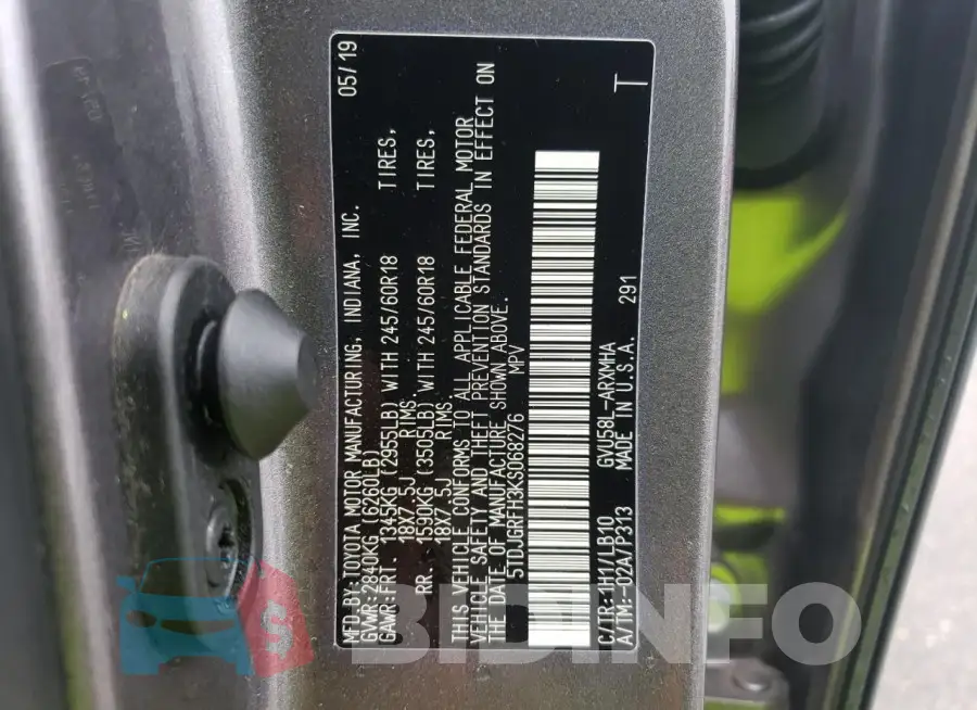 5TDJGRFH3KS068276 Photo# 12