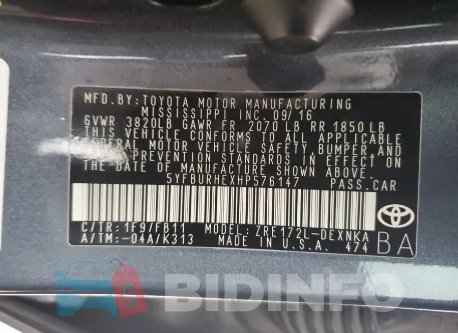 5YFBURHEXHP576147 Photo# 12