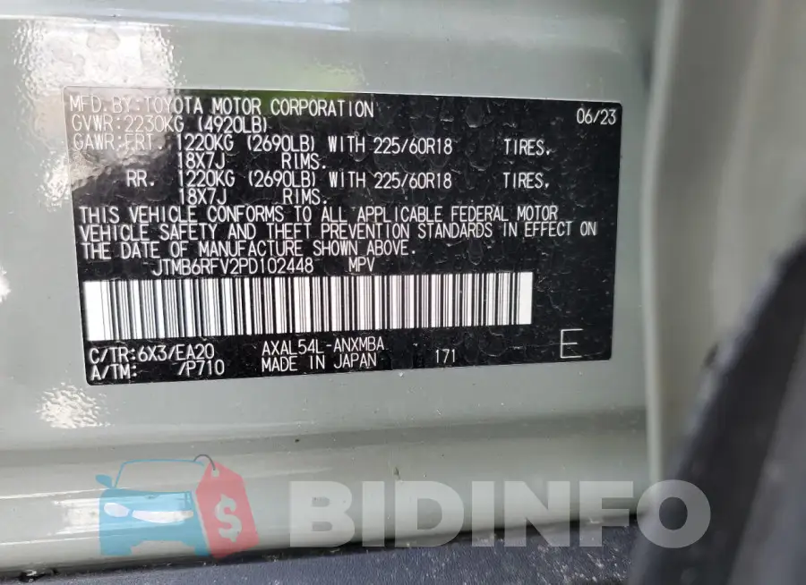 JTMB6RFV2PD102448 Photo# 12