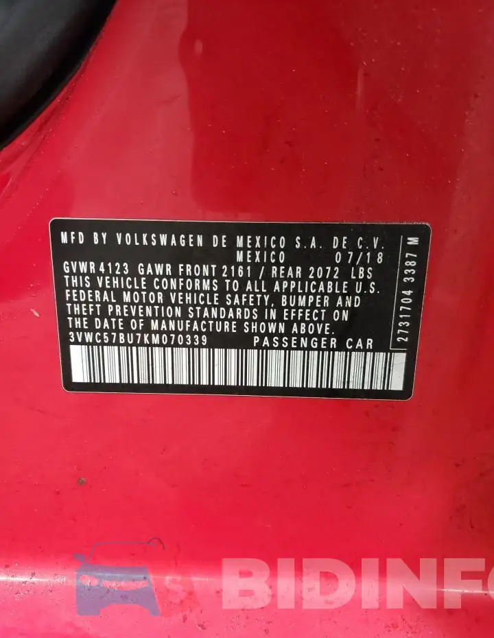 3VWC57BU7KM070339 Photo# 13