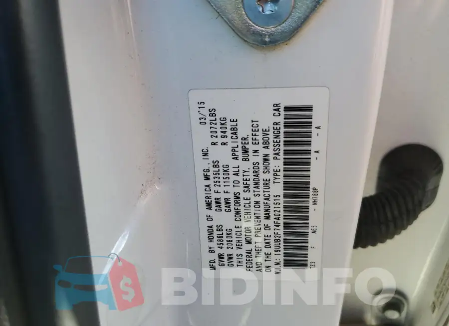 19UUB2F74FA021515 Photo# 12