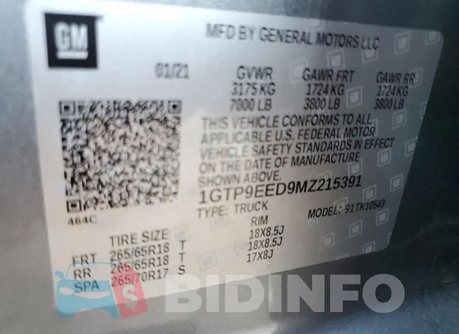 1GTP9EED9MZ215391 Photo# 12