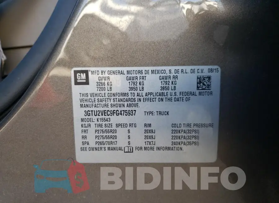 3GTU2VEC9FG475937 Photo# 13
