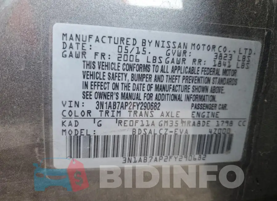 3N1AB7AP2FY290682 Photo# 12