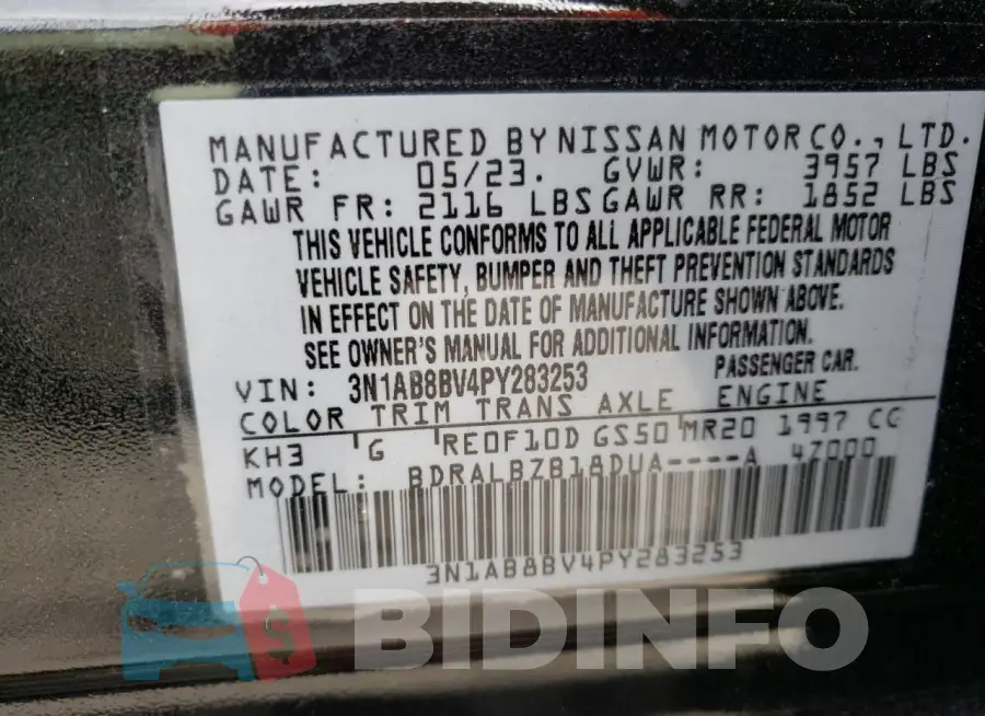 3N1AB8BV4PY283253 Photo# 12