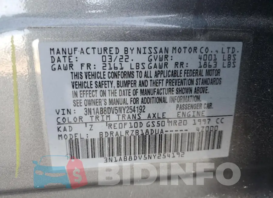 3N1AB8DV5NY254192 Photo# 12