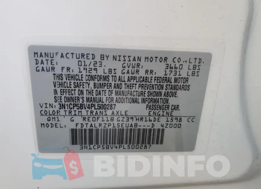 3N1CP5BV4PL500287 Photo# 13