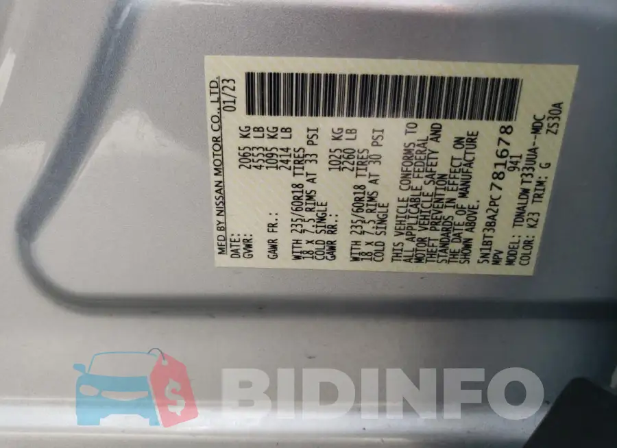5N1BT3BA2PC781678 Photo# 13