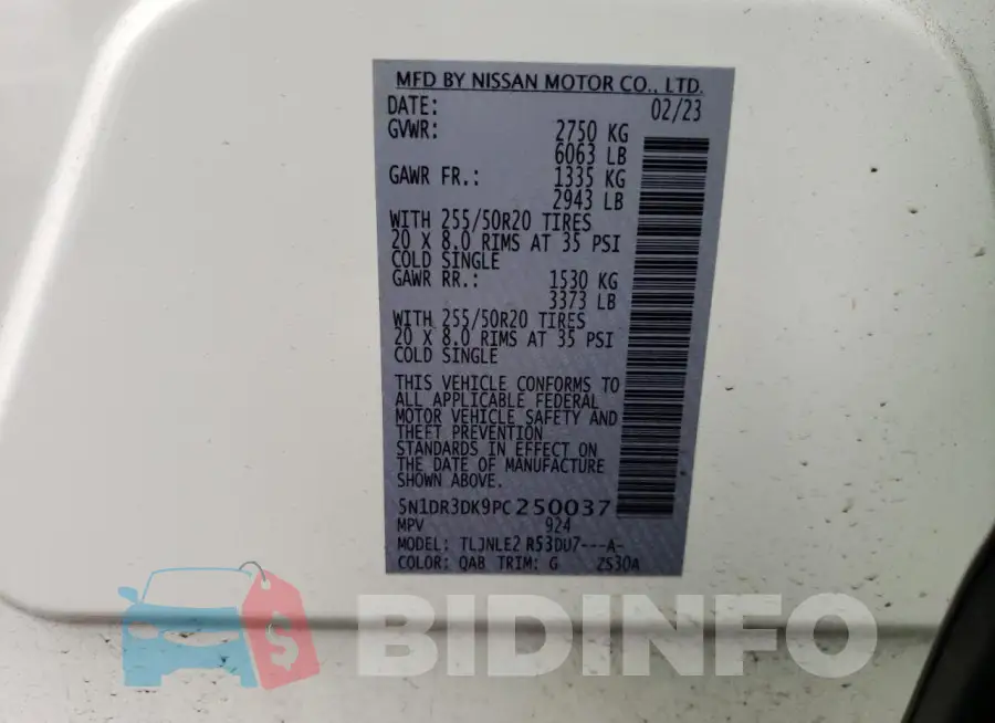 5N1DR3DK9PC250037 Photo# 13