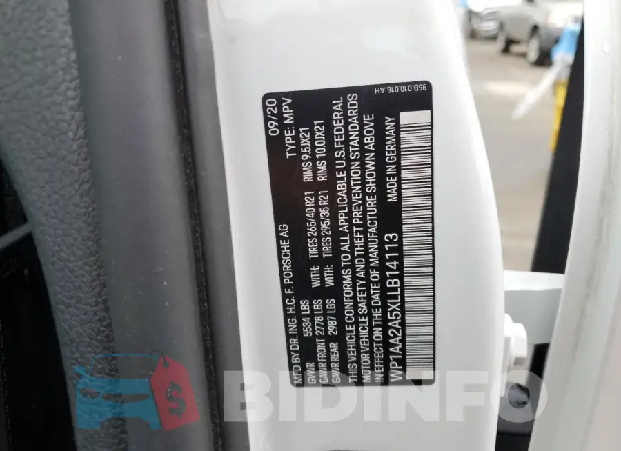 WP1AA2A5XLLB14113 Photo# 14