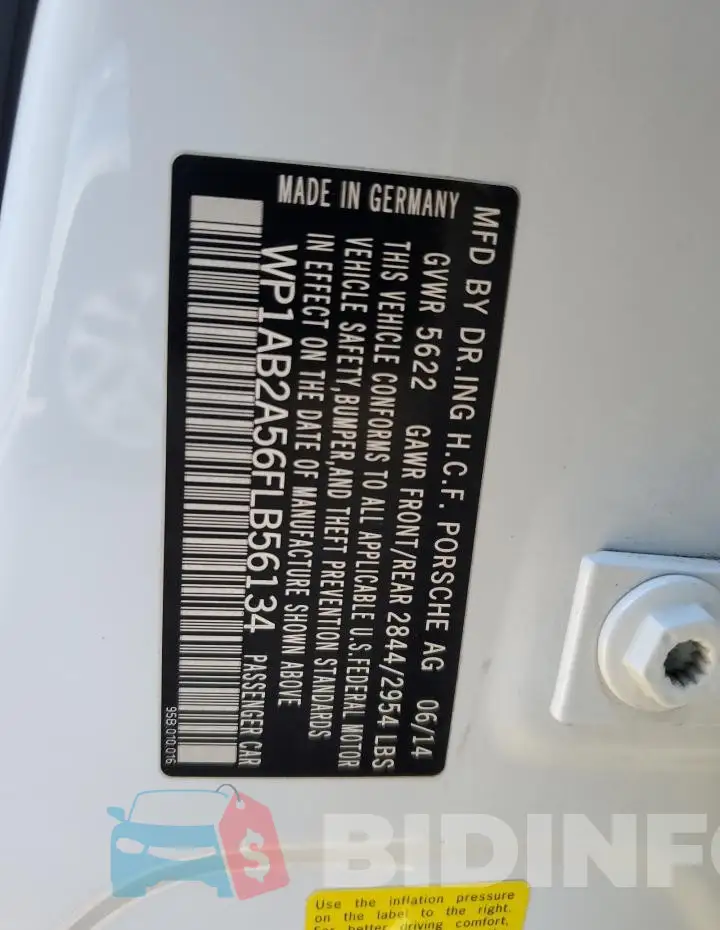 WP1AB2A56FLB56134 Photo# 14