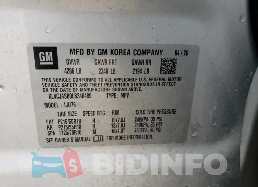 KL4CJASB0LB340489 Photo# 13