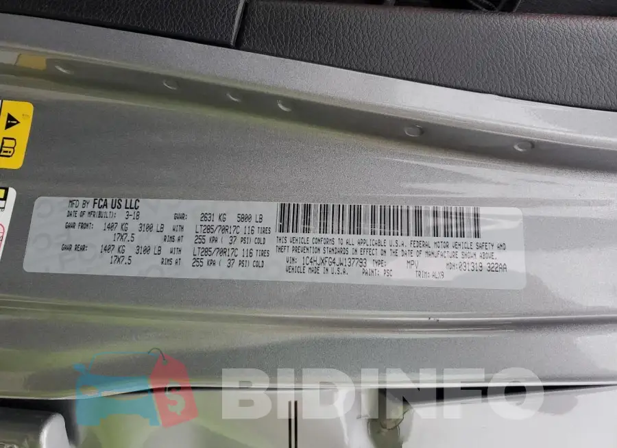 1C4HJXFG4JW137793 Photo# 14