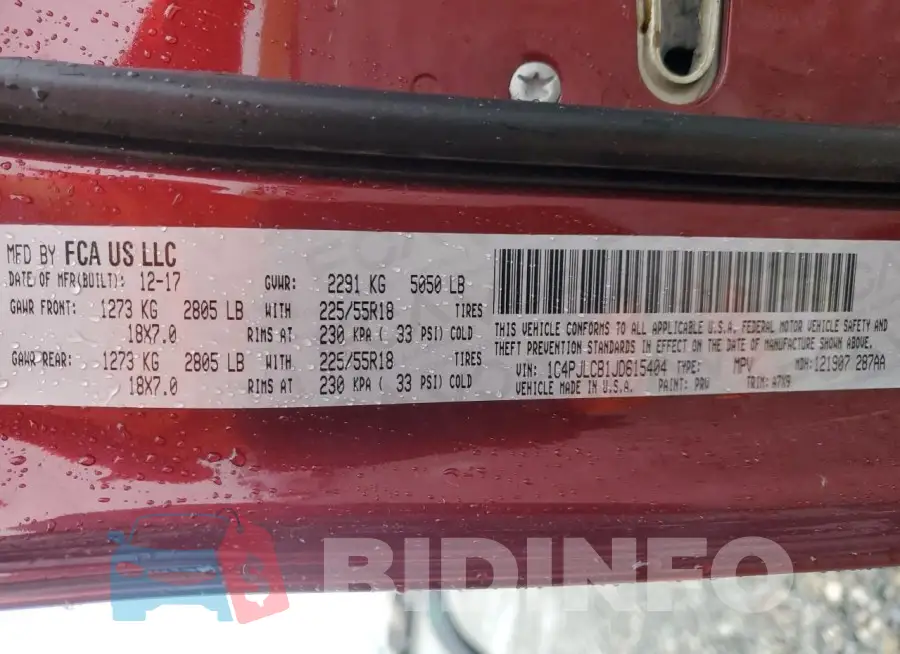 1C4PJLCB1JD615404 Photo# 14