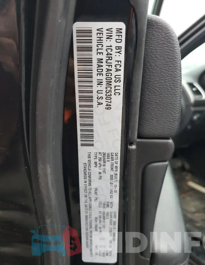 1C4RJFAG0MC530749 Photo# 13