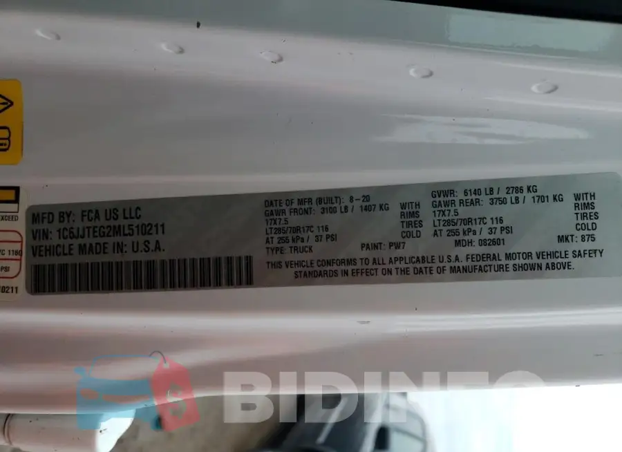 1C6JJTEG2ML510211 Photo# 13