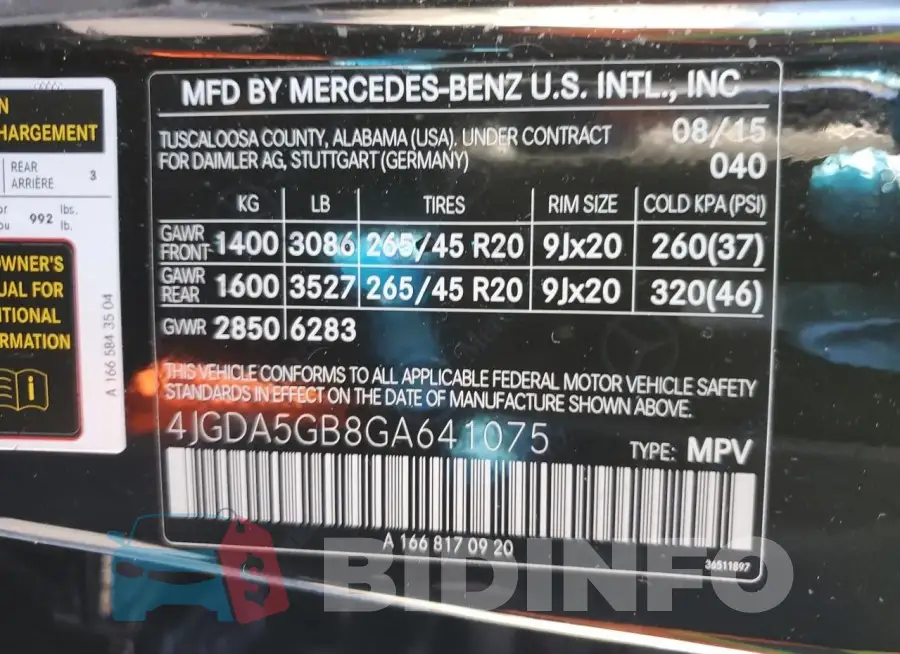 4JGDA5GB8GA641075 Photo# 12