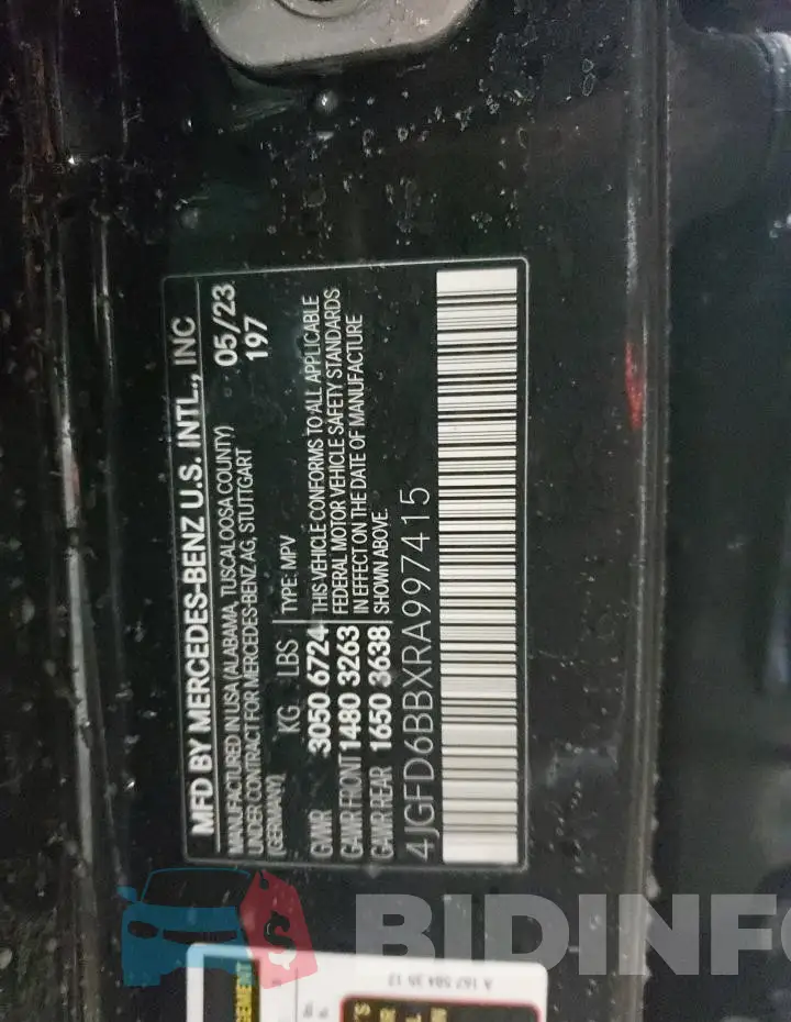 4JGFD6BBXRA997415 Photo# 12