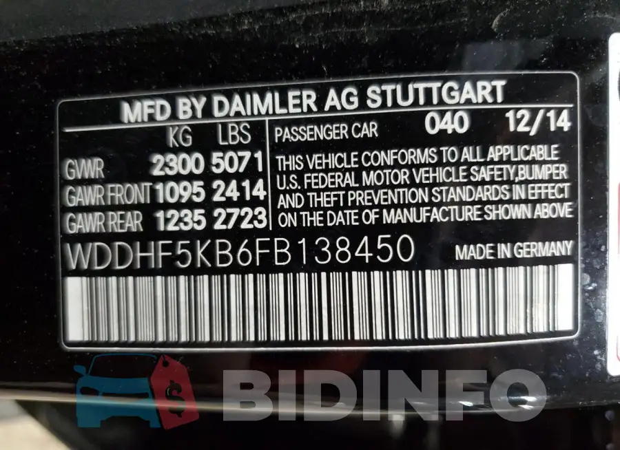 WDDHF5KB6FB138450 Photo# 12