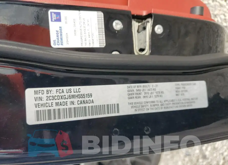 2C3CDXGJ6MH555159 Photo# 12