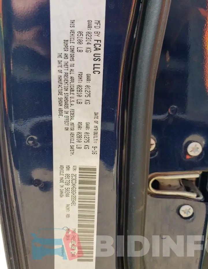 2C3CDXHG9GH355481 Photo# 12