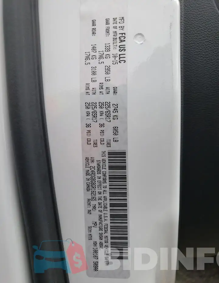 2C4RDGBG8GR162165 Photo# 14