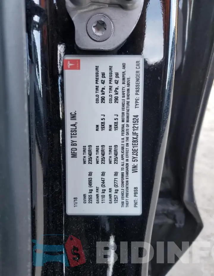 5YJ3E1EBXJF121524 Photo# 13