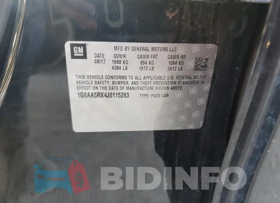 1G6AA5RX4J0115283 Photo# 12